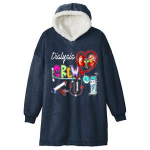 Dialysis Crew Stethoscope Heart Ney Nephrology Technician Gift Hooded Wearable Blanket