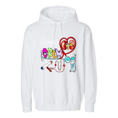 Dialysis Crew Stethoscope Heart Ney Nephrology Technician Gift Garment-Dyed Fleece Hoodie