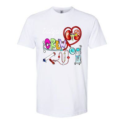 Dialysis Crew Stethoscope Heart Ney Nephrology Technician Gift Softstyle CVC T-Shirt