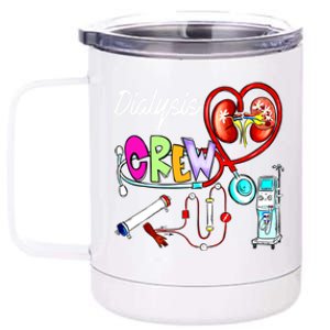 Dialysis Crew Stethoscope Heart Ney Nephrology Technician Gift 12 oz Stainless Steel Tumbler Cup