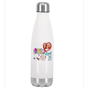 Dialysis Crew Stethoscope Heart Ney Nephrology Technician Gift Stainless Steel Insulated Water Bottle