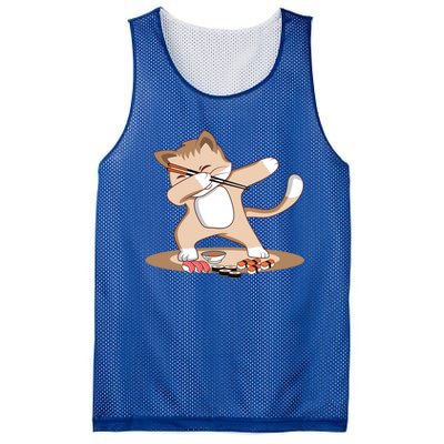 Dabbing Chef Sushi Cat Funny Sushi Gifgift Mesh Reversible Basketball Jersey Tank