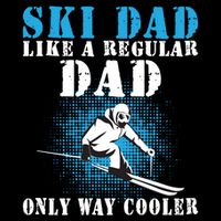 Distressed Cool Ski Dad Skiing Winter Sports Novelty Gift Bucket Hat