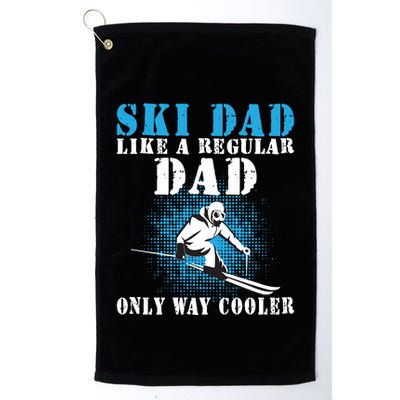 Distressed Cool Ski Dad Skiing Winter Sports Novelty Gift Golf Towel