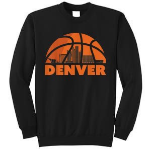 Denver City Skyline Colorado Basketball Gift Fan Jersey Sweatshirt