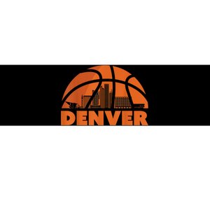 Denver City Skyline Colorado Basketball Gift Fan Jersey Bumper Sticker