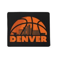 Denver City Skyline Colorado Basketball Gift Fan Jersey Mousepad