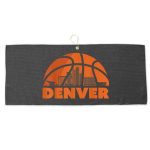 Denver City Skyline Colorado Basketball Gift Fan Jersey Large Microfiber Waffle Golf Towel