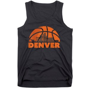 Denver City Skyline Colorado Basketball Gift Fan Jersey Tank Top