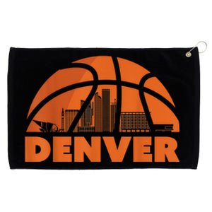 Denver City Skyline Colorado Basketball Gift Fan Jersey Grommeted Golf Towel