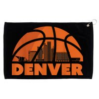 Denver City Skyline Colorado Basketball Gift Fan Jersey Grommeted Golf Towel