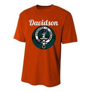 Davidson Clan Scottish Name Coat Of Arms Tartan Performance Sprint T-Shirt