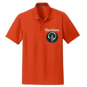 Davidson Clan Scottish Name Coat Of Arms Tartan Dry Zone Grid Polo