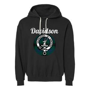 Davidson Clan Scottish Name Coat Of Arms Tartan Garment-Dyed Fleece Hoodie