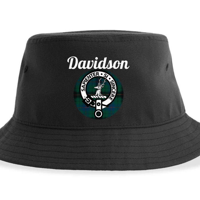 Davidson Clan Scottish Name Coat Of Arms Tartan Sustainable Bucket Hat