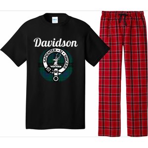 Davidson Clan Scottish Name Coat Of Arms Tartan Pajama Set