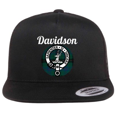 Davidson Clan Scottish Name Coat Of Arms Tartan Flatbill Hat