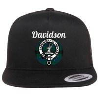 Davidson Clan Scottish Name Coat Of Arms Tartan Flat Bill Trucker Hat
