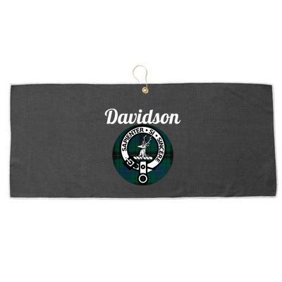 Davidson Clan Scottish Name Coat Of Arms Tartan Large Microfiber Waffle Golf Towel