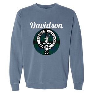 Davidson Clan Scottish Name Coat Of Arms Tartan Garment-Dyed Sweatshirt