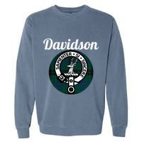 Davidson Clan Scottish Name Coat Of Arms Tartan Garment-Dyed Sweatshirt