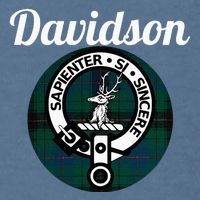 Davidson Clan Scottish Name Coat Of Arms Tartan Garment-Dyed Sweatshirt