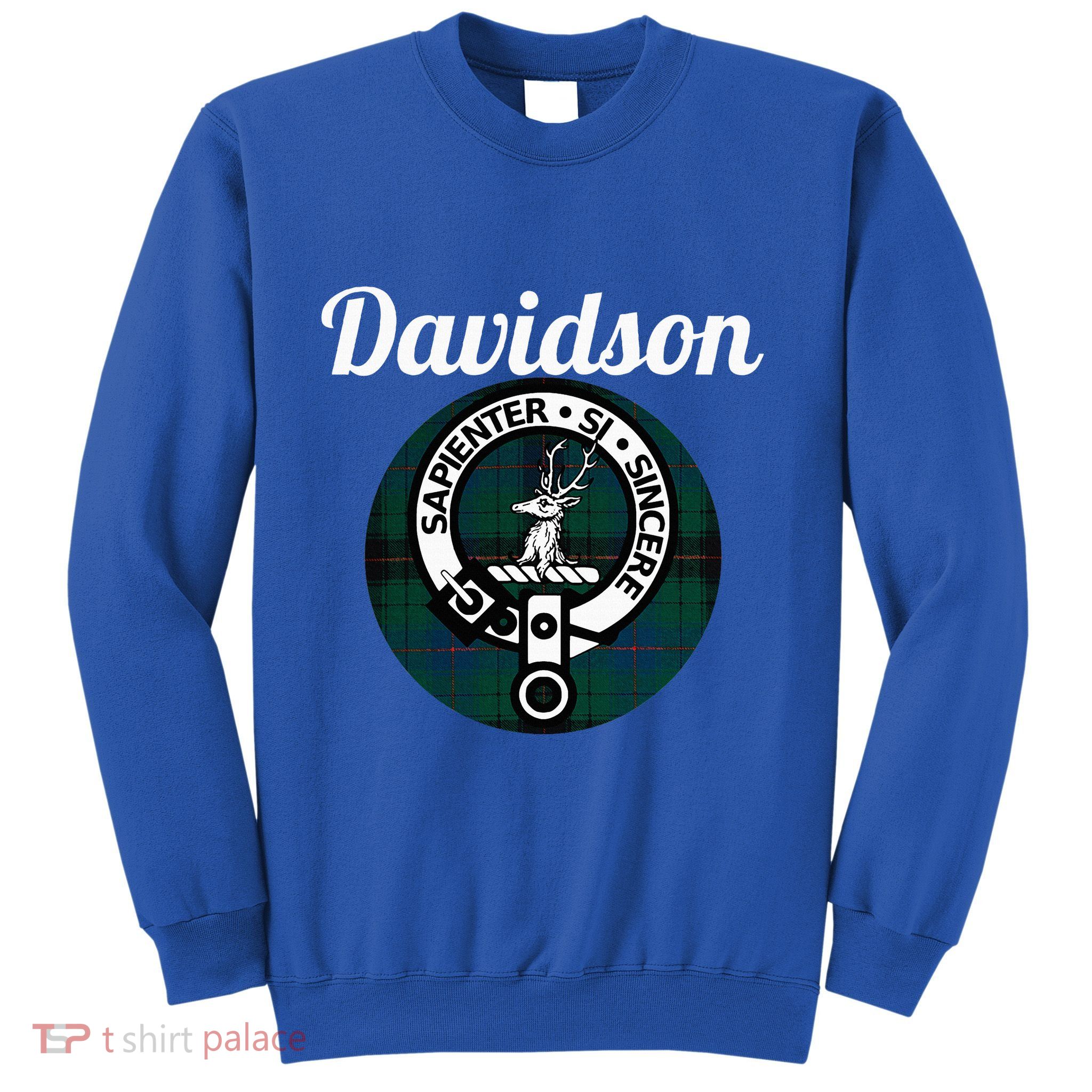 Davidson Clan Scottish Name Coat Of Arms Tartan Sweatshirt