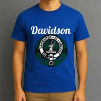 Davidson Clan Scottish Name Coat Of Arms Tartan T-Shirt