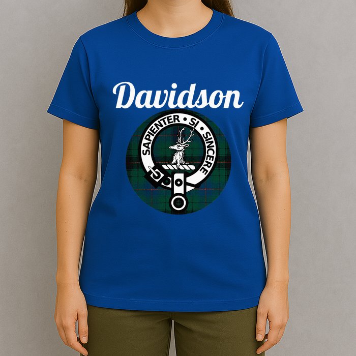 Davidson Clan Scottish Name Coat Of Arms Tartan T-Shirt