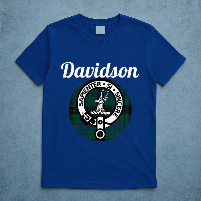 Davidson Clan Scottish Name Coat Of Arms Tartan T-Shirt