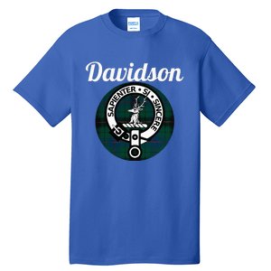 Davidson Clan Scottish Name Coat Of Arms Tartan Tall T-Shirt