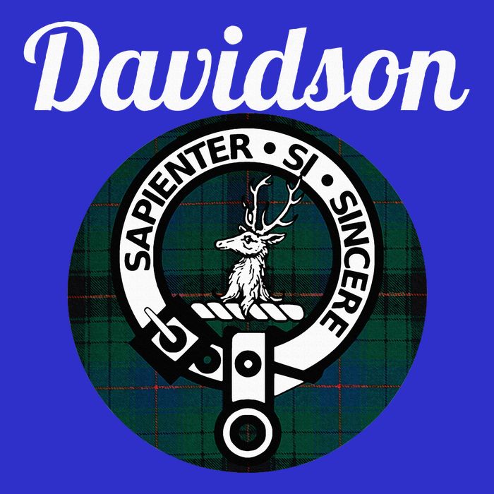 Davidson Clan Scottish Name Coat Of Arms Tartan Tall T-Shirt