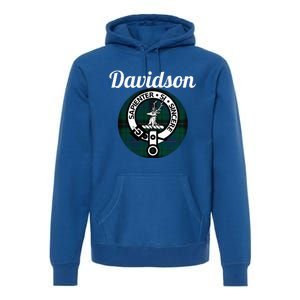 Davidson Clan Scottish Name Coat Of Arms Tartan Premium Hoodie