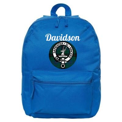 Davidson Clan Scottish Name Coat Of Arms Tartan 16 in Basic Backpack