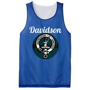 Davidson Clan Scottish Name Coat Of Arms Tartan Mesh Reversible Basketball Jersey Tank