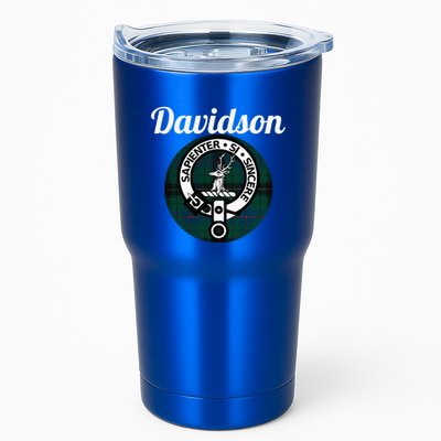 Davidson Clan Scottish Name Coat Of Arms Tartan Tumbler