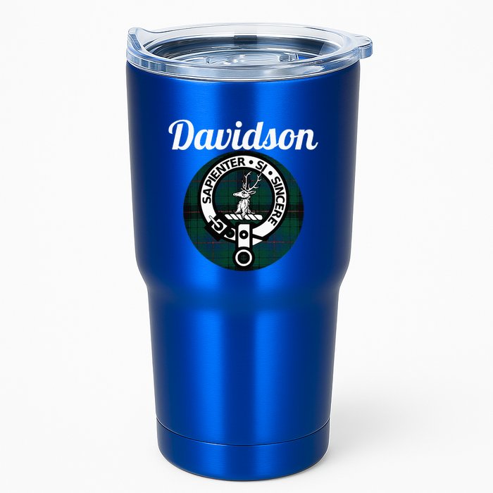 Davidson Clan Scottish Name Coat Of Arms Tartan Tumbler