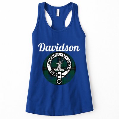 Davidson Clan Scottish Name Coat Of Arms Tartan Womens Tank Top