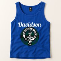Davidson Clan Scottish Name Coat Of Arms Tartan Tank Top