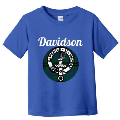 Davidson Clan Scottish Name Coat Of Arms Tartan Toddler T-Shirt