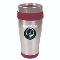Davidson Clan Scottish Name Coat Of Arms Tartan 16oz Travel Tumbler