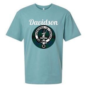 Davidson Clan Scottish Name Coat Of Arms Tartan Sueded Cloud Jersey T-Shirt