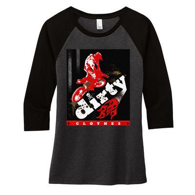 Dirty Clothes Sportz Collection Premium Women's Tri-Blend 3/4-Sleeve Raglan Shirt