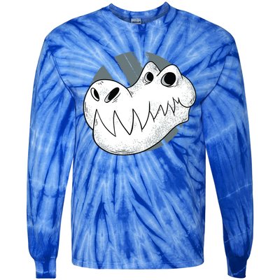 Dinosaur Cute Skeleton Skull Gift Tie-Dye Long Sleeve Shirt