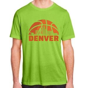 Denver City Skyline Colorado Basketball Fan Jersey Adult ChromaSoft Performance T-Shirt