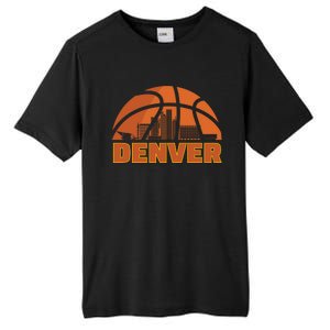 Denver City Skyline Colorado Basketball Fan Jersey Tall Fusion ChromaSoft Performance T-Shirt