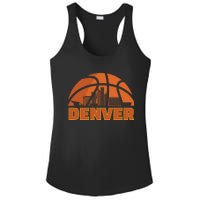 Denver City Skyline Colorado Basketball Fan Jersey Ladies PosiCharge Competitor Racerback Tank