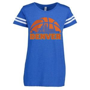 Denver City Skyline Colorado Basketball Fan Jersey Enza Ladies Jersey Football T-Shirt