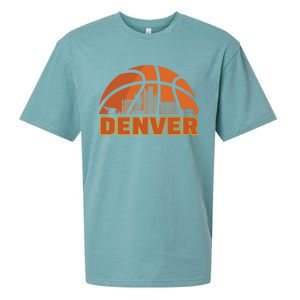 Denver City Skyline Colorado Basketball Fan Jersey Sueded Cloud Jersey T-Shirt