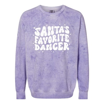 Dancer Christmas Santa Favorite Dancer Colorblast Crewneck Sweatshirt